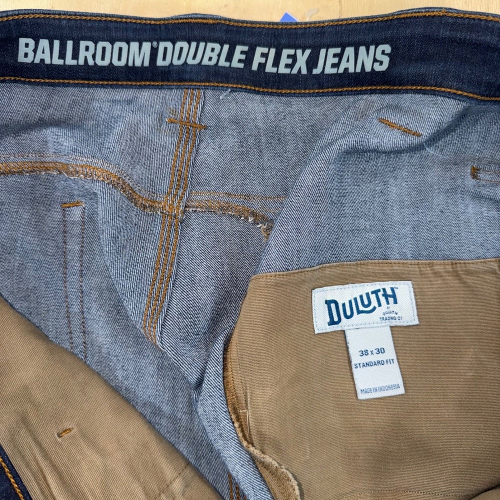 Duluth Trading Ballroom Double Flex Jeans Mens 38x30 Standard Fit Stretch